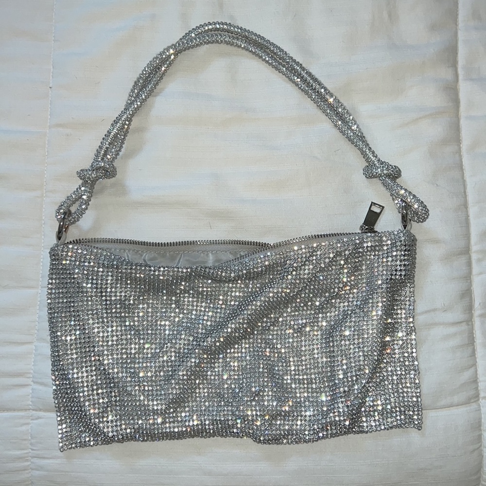 Princess Polly Silver Sparkle Bag